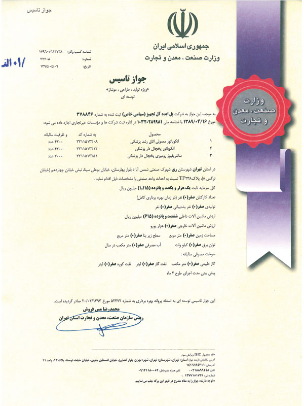 Establishment license
